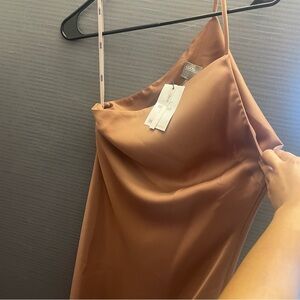 ASOS asymmetric one shoulder dress with slit